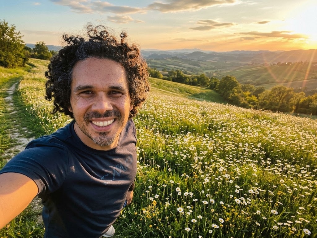 Simone D'Eri tra le colline e la natura